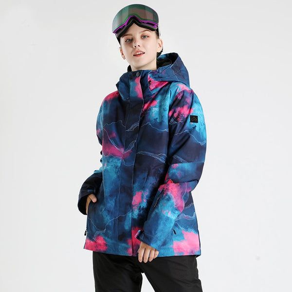 Women's SMN Winter Fashion Snow Graffiti Ski Jacket