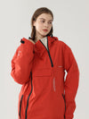 Women's Air Pose Oblique Zipper Letters Snowboard Jacket