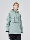 Women's RAWRWAR 3 Cargo Pow Line Pockets Half Zipper Snow Jacket